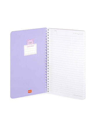 LEGAMI | Quaderno a spirale a righe - Formato A5 - Grande TEDDY BEAR