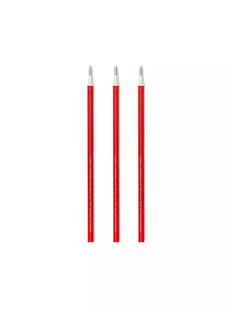 LEGAMI | Ricarica per penna gel cancellabile, confezione da 3, rosso | Senza colore