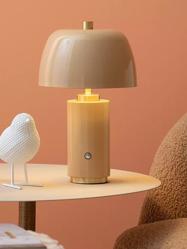 LEITMOTIV | Lampada da tavolo LED FREYA Iron Soft Brown | Marrone chiaro