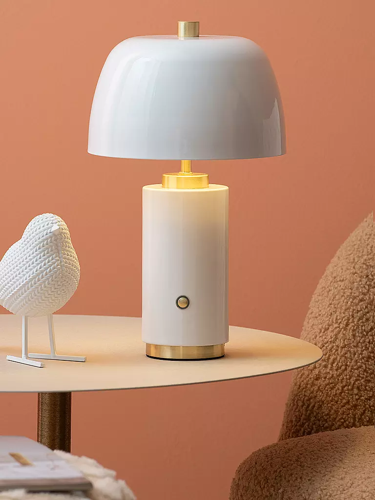LEITMOTIV | Lampada da tavolo LED FREYA Iron White | Bianco