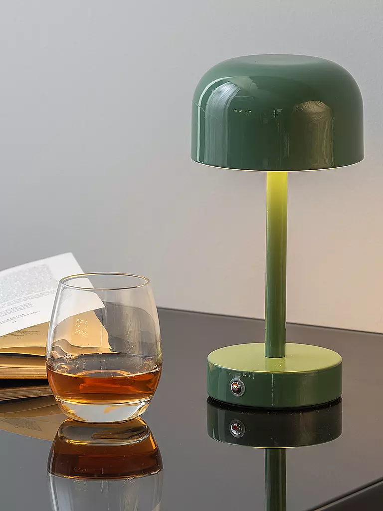 LEITMOTIV | Lampada da tavolo LED JAMES Iron Shine Jungle | Verde scuro