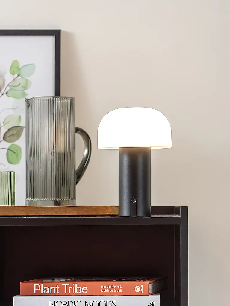 LEITMOTIV | Lampada da tavolo LED LUCA Nera | Nero