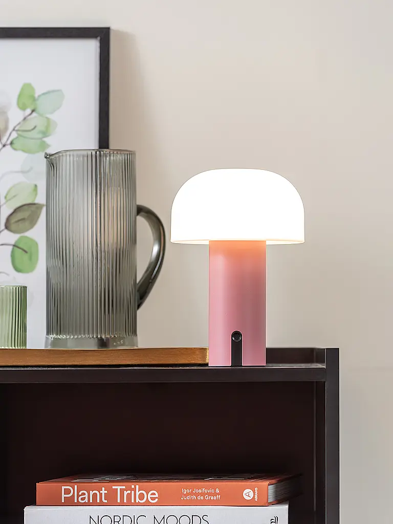 LEITMOTIV | Lampada da tavolo LED LUCA Rosa Antico | Rosa