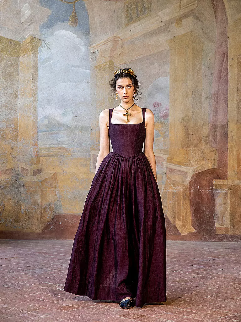 LENA HOSCHEK | Maxi abito THEODORA | Rosso scuro