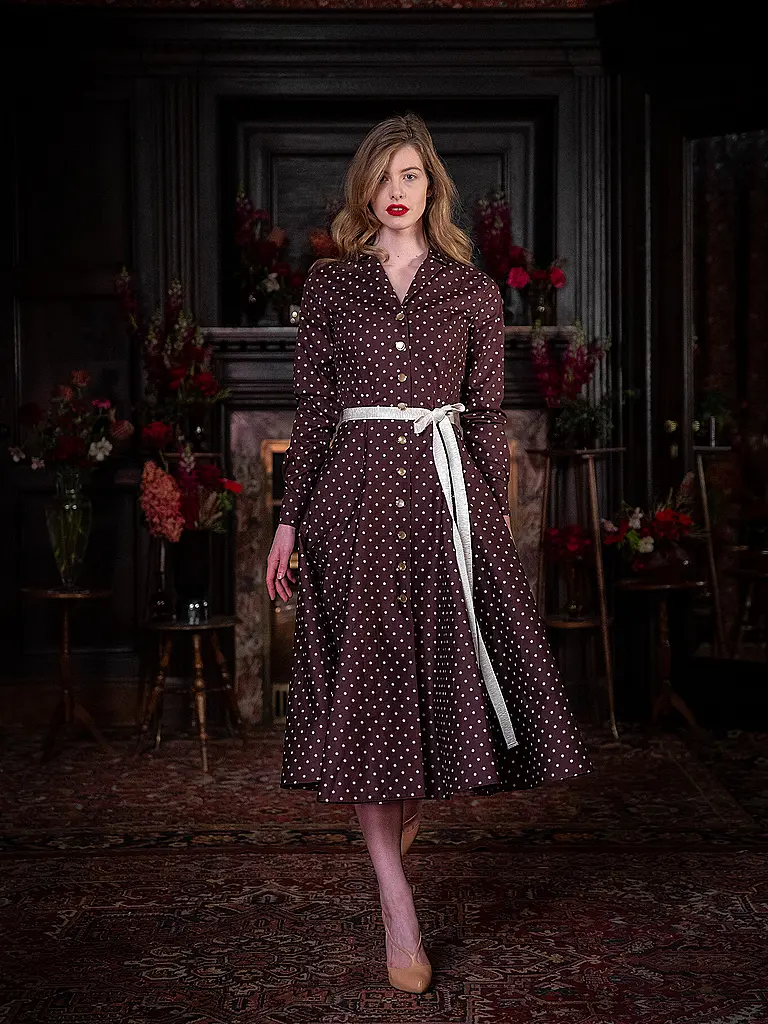 LENA HOSCHEK | Mididress BRIGITTE | Marrone