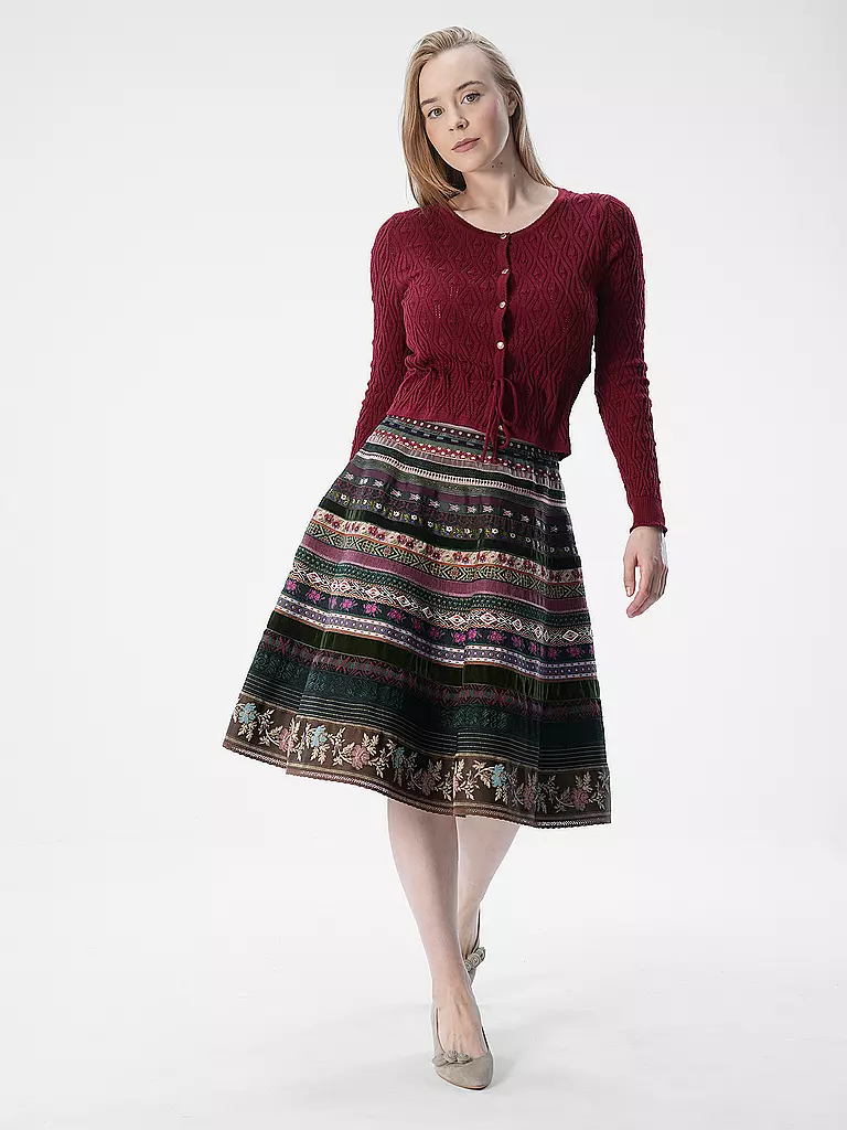 LENA HOSCHEK | Strickjacke RESI | Rosso scuro