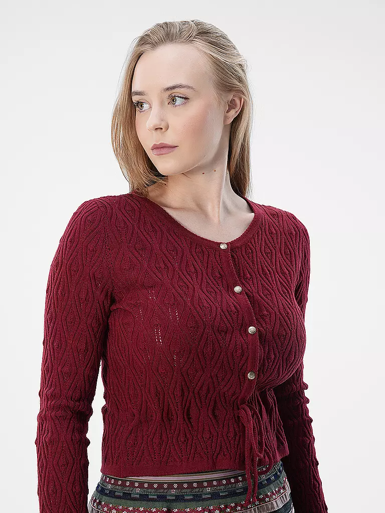 LENA HOSCHEK | Strickjacke RESI | Rosso scuro