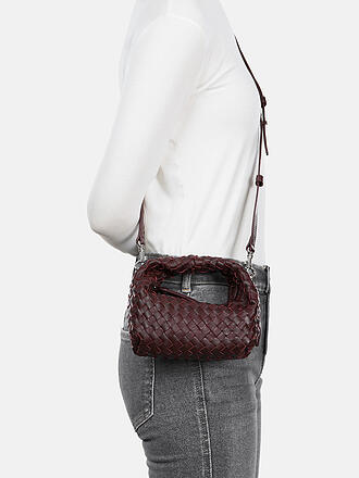 LES VISIONNAIRES | Borsa in pelle - Mini Bag GRETA MICRO WEAVE SILKY