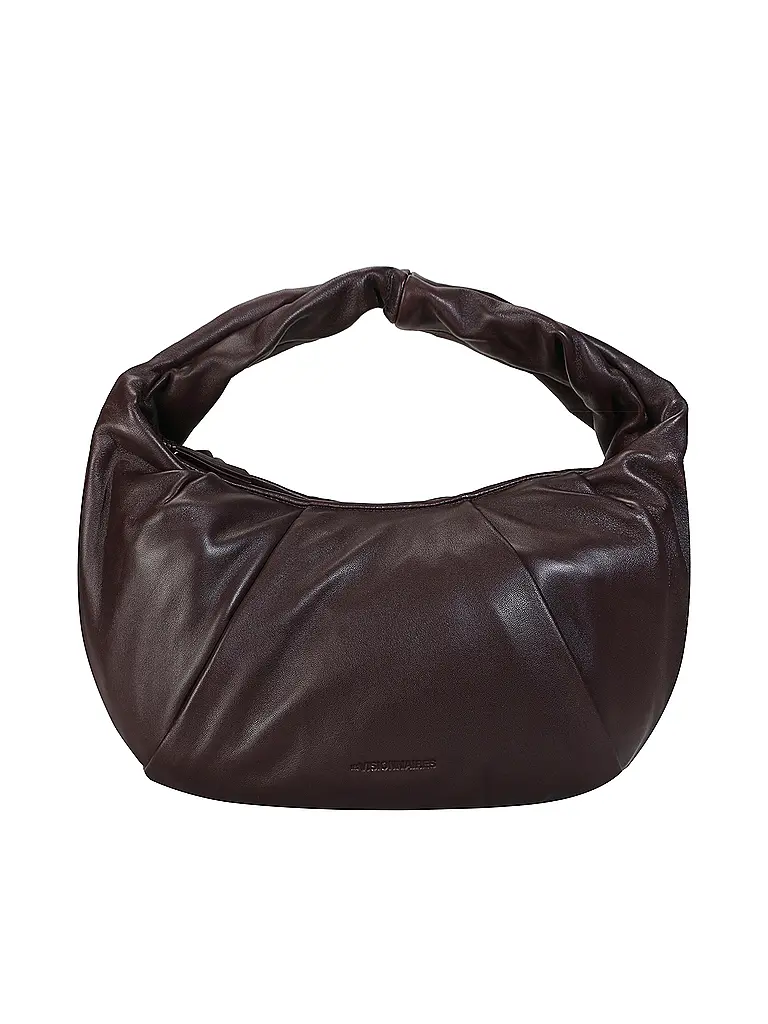 LES VISIONNAIRES | Borsa in pelle - Hobo GRETA ESSENTIAL SILKY | Rosso scuro