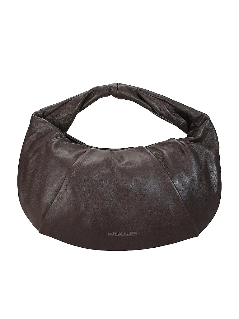 LES VISIONNAIRES | Borsa in pelle - Hobo GRETA ESSENTIAL SILKY | Marrone