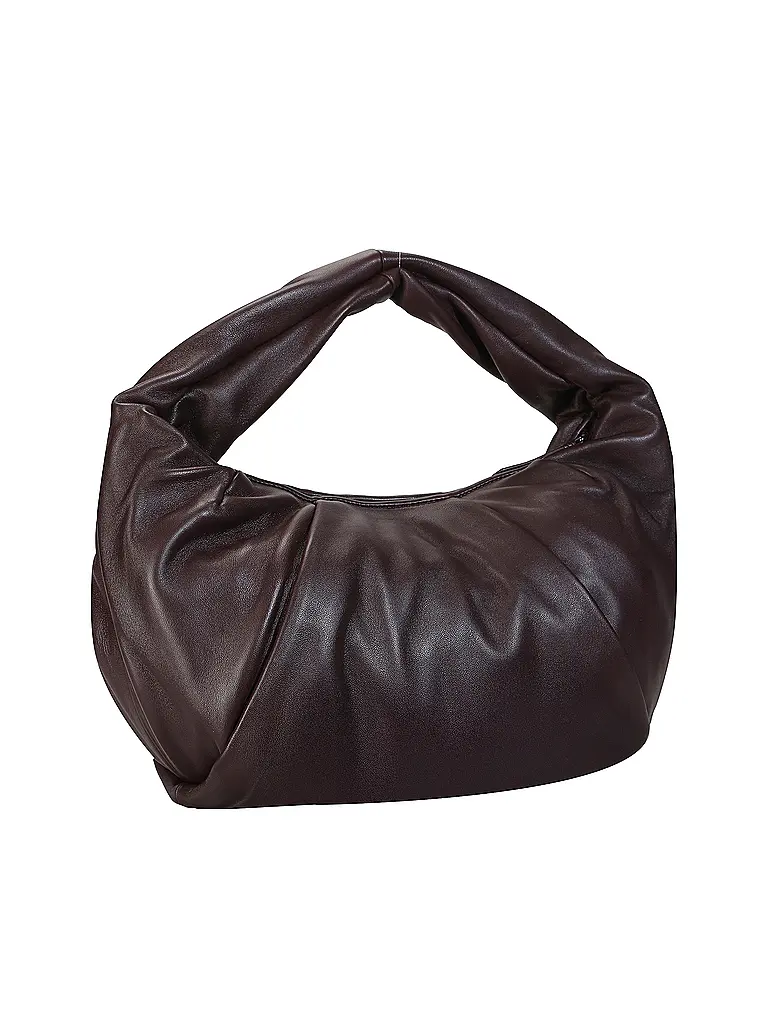 LES VISIONNAIRES | Borsa in pelle - Hobo GRETA ESSENTIAL SILKY | Rosso scuro