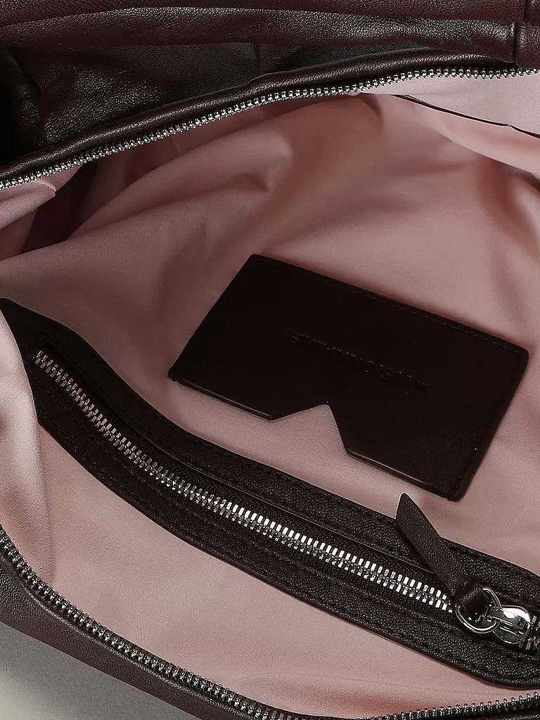 LES VISIONNAIRES | Borsa in pelle - Hobo GRETA ESSENTIAL SILKY | Rosso scuro