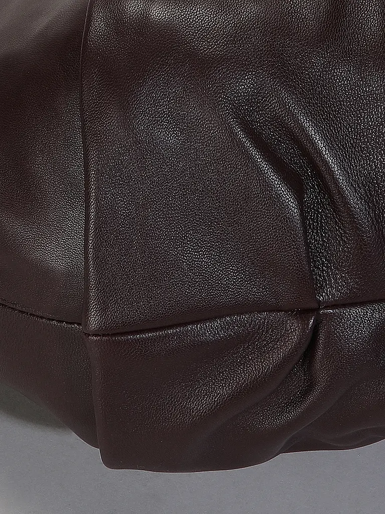 LES VISIONNAIRES | Borsa in pelle - Hobo GRETA ESSENTIAL SILKY | Rosso scuro