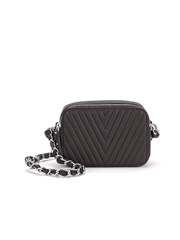LES VISIONNAIRES | Borsa in pelle - Mini Bag ELLA QUILTING | Nero