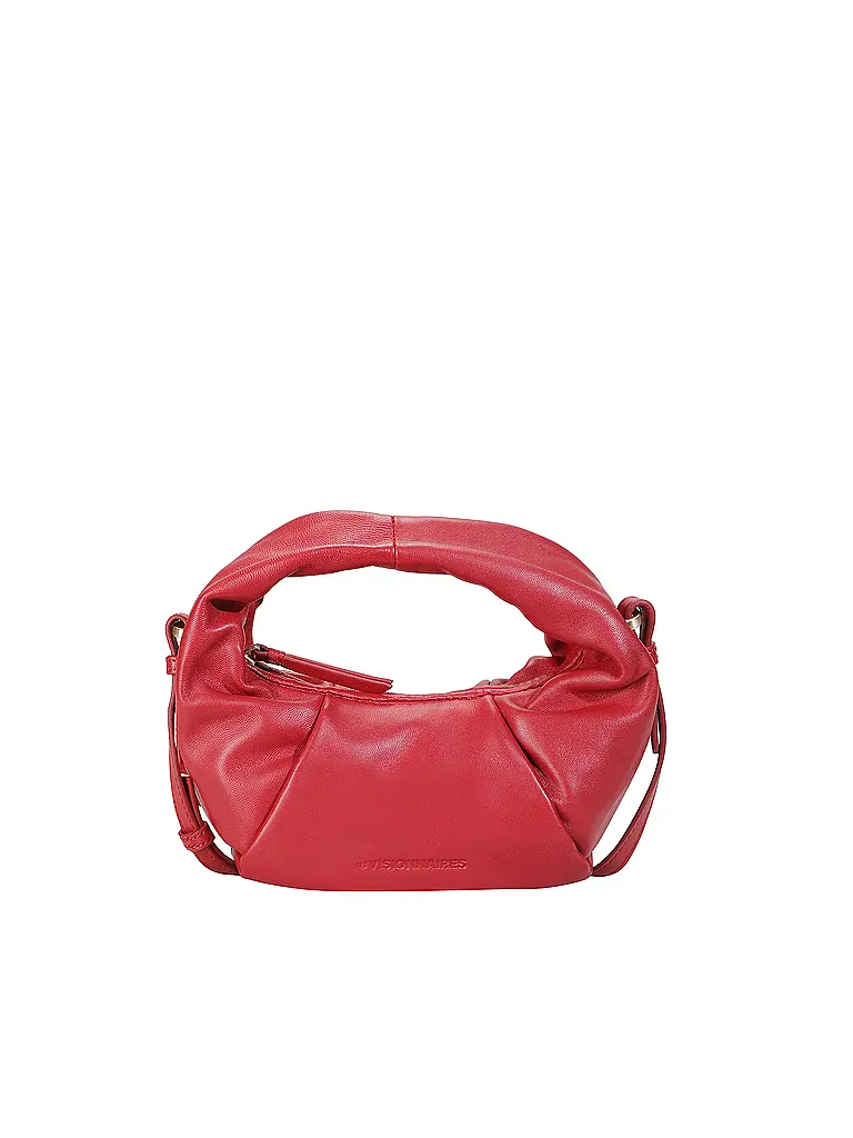 LES VISIONNAIRES | Borsa in pelle - Mini Bag GRETA MINI ESSENTIAL SILKY | Rosso