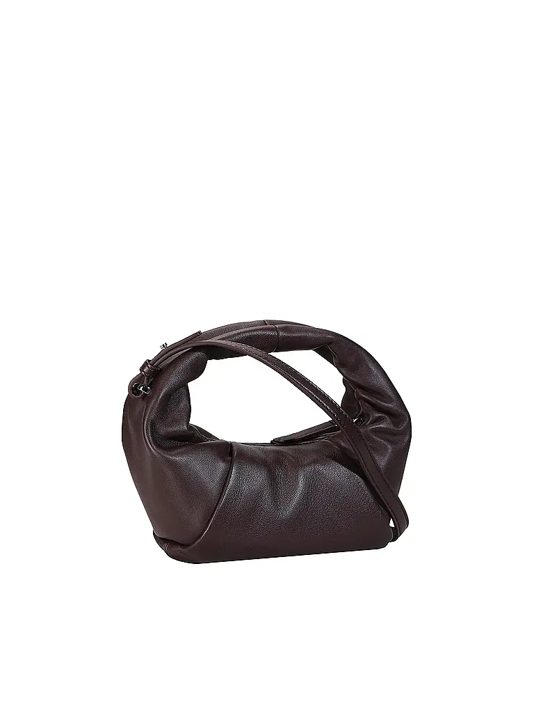 LES VISIONNAIRES | Borsa in pelle - Mini Bag GRETA MINI ESSENTIAL SILKY | Rosso scuro