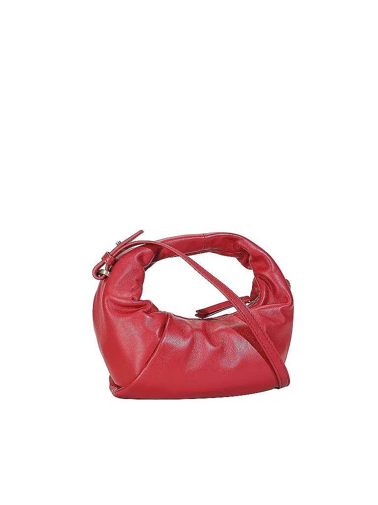 LES VISIONNAIRES | Borsa in pelle - Mini Bag GRETA MINI ESSENTIAL SILKY | Rosso