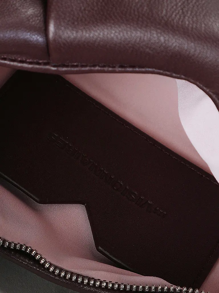 LES VISIONNAIRES | Borsa in pelle - Mini Bag GRETA MINI ESSENTIAL SILKY | Rosso scuro