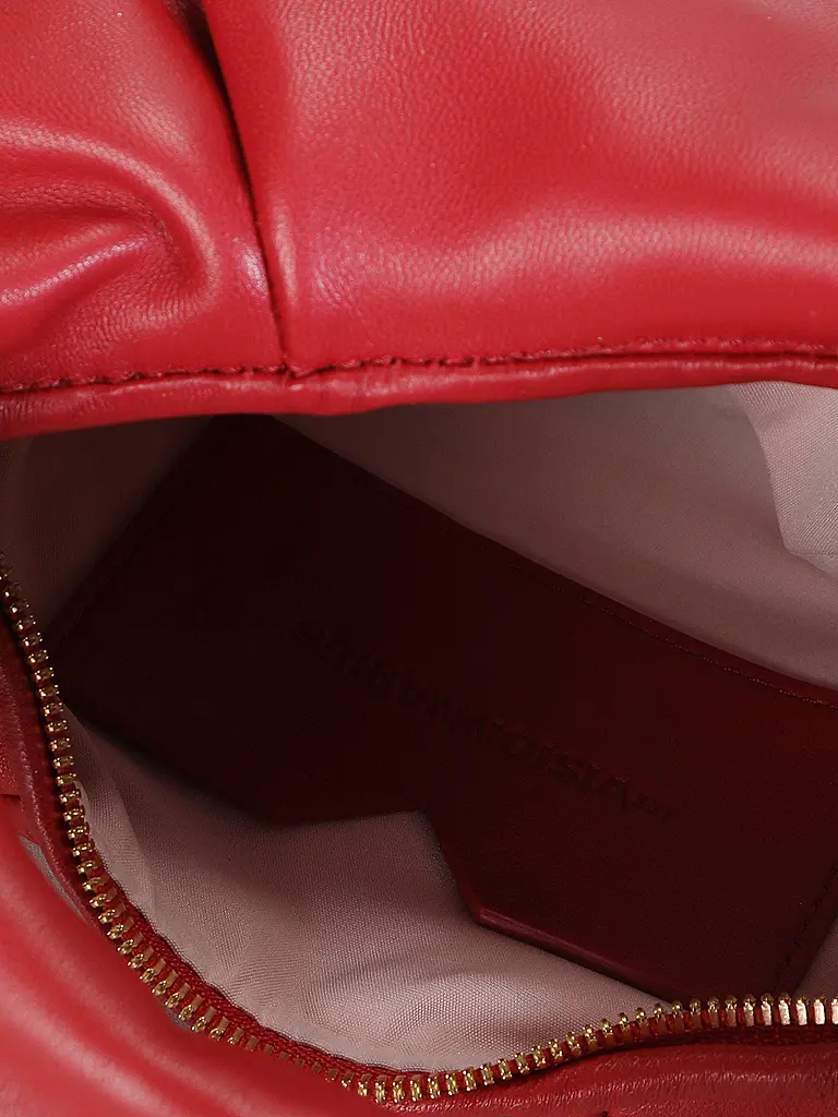 LES VISIONNAIRES | Borsa in pelle - Mini Bag GRETA MINI ESSENTIAL SILKY | Rosso