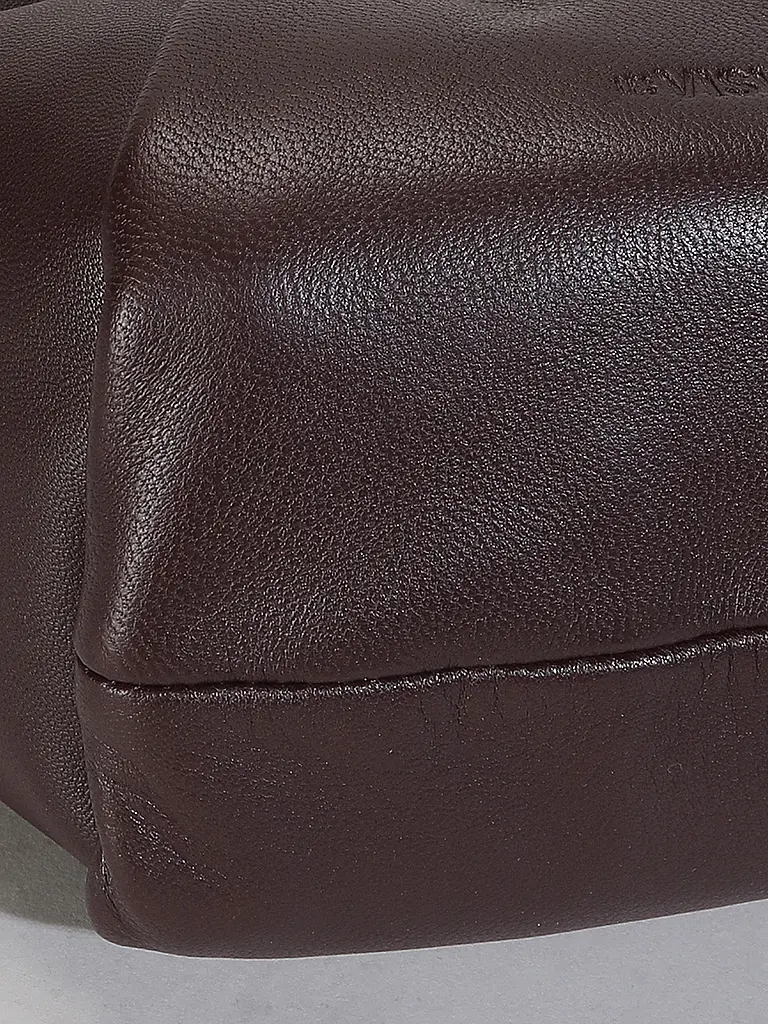 LES VISIONNAIRES | Borsa in pelle - Mini Bag GRETA MINI ESSENTIAL SILKY | Rosso scuro