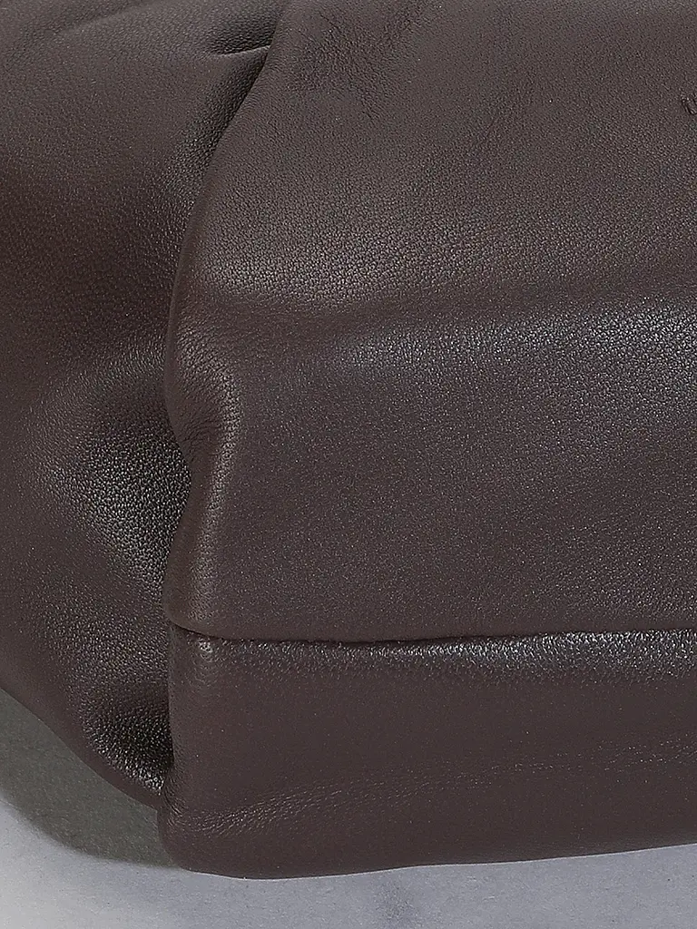 LES VISIONNAIRES | Borsa in pelle - Mini Bag GRETA MINI ESSENTIAL SILKY | Marrone