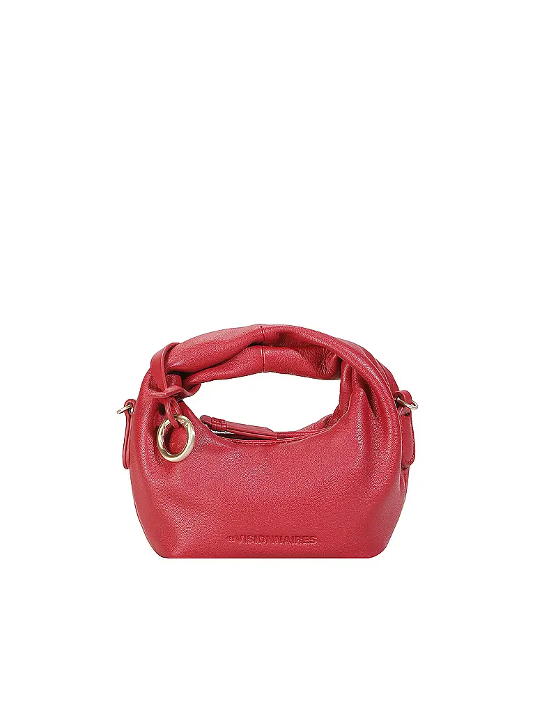 LES VISIONNAIRES | Borsa in pelle - Mini Bag GRETA NANO SILKY | Rosso