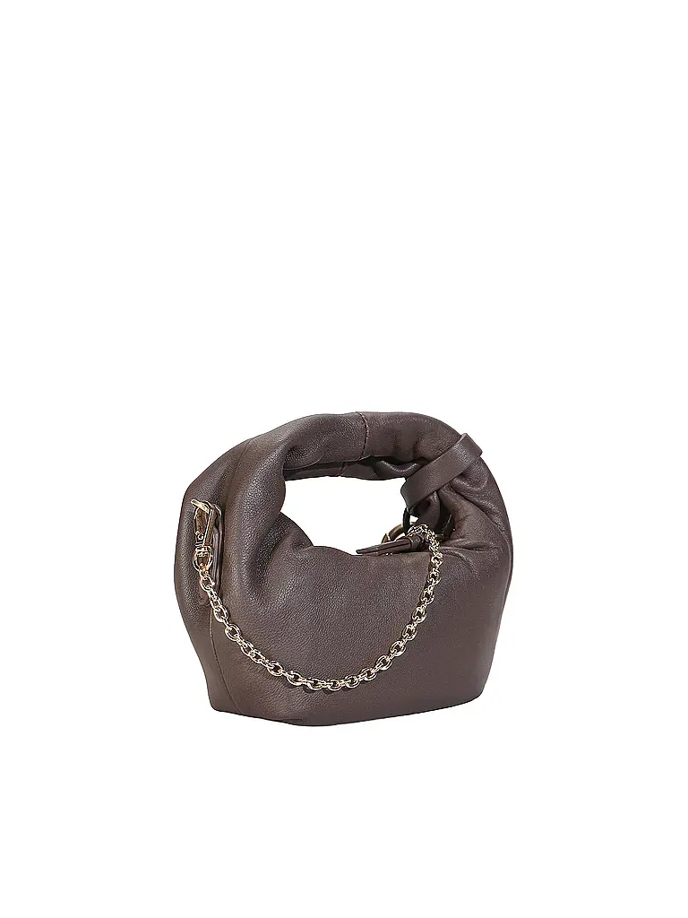 LES VISIONNAIRES | Borsa in pelle - Mini Bag GRETA NANO SILKY | Marrone