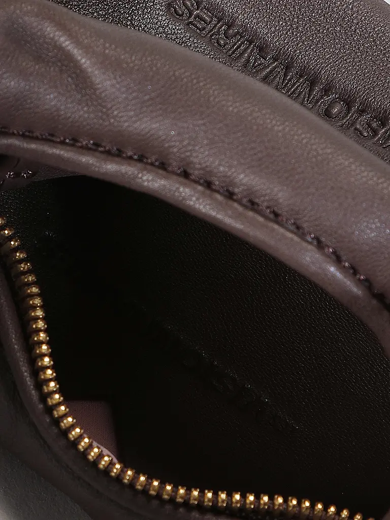 LES VISIONNAIRES | Borsa in pelle - Mini Bag GRETA NANO SILKY | Marrone