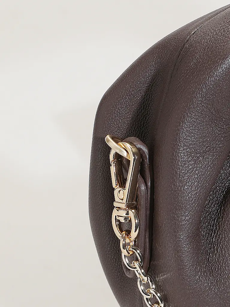 LES VISIONNAIRES | Borsa in pelle - Mini Bag GRETA NANO SILKY | Marrone