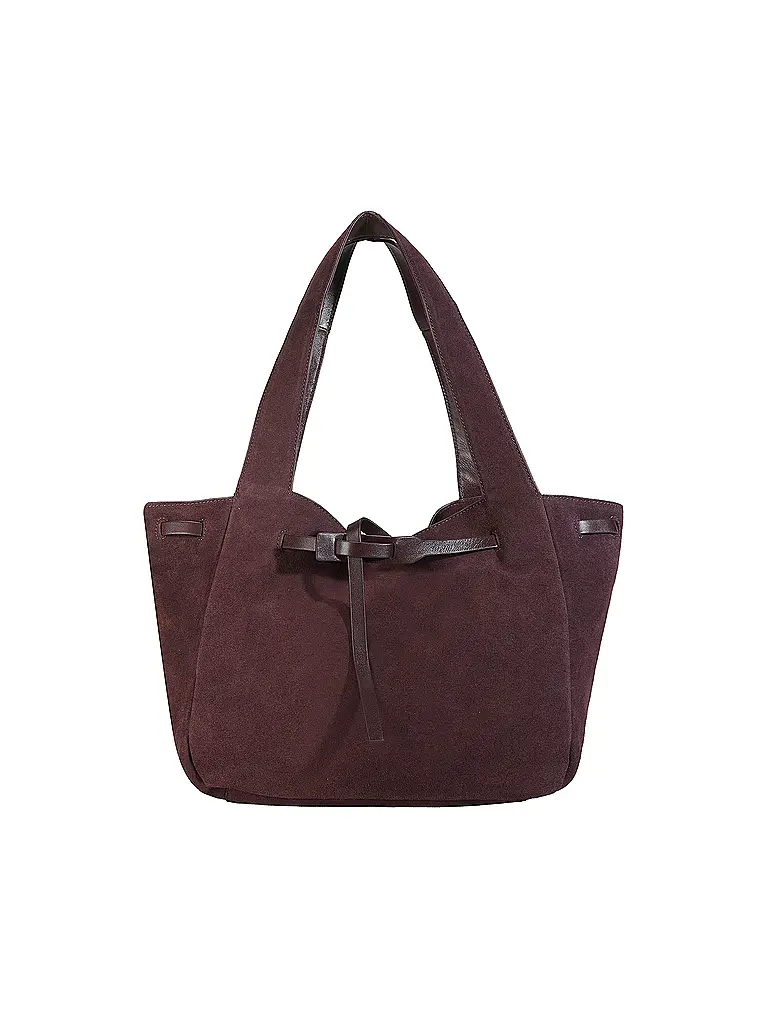 LES VISIONNAIRES | Borsa in pelle - Shopper GABRIELLA | Rosso scuro