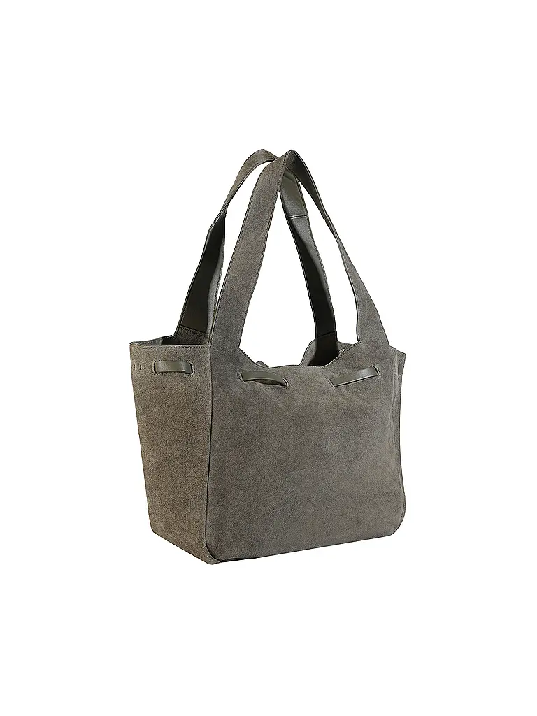 LES VISIONNAIRES | Borsa in pelle - Shopper GABRIELLA | Oliva