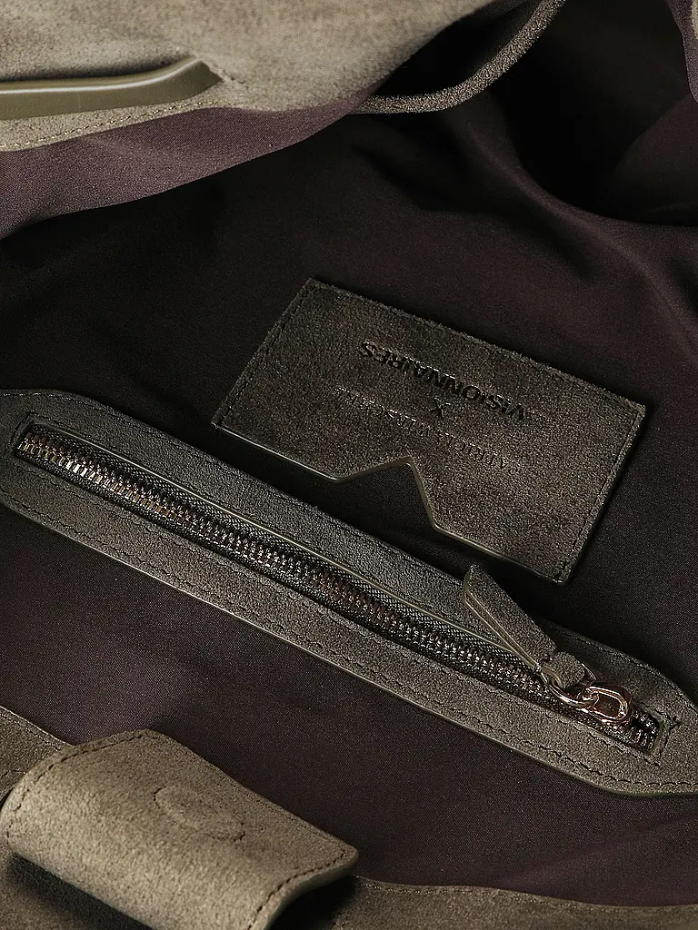 LES VISIONNAIRES | Borsa in pelle - Shopper GABRIELLA | Oliva