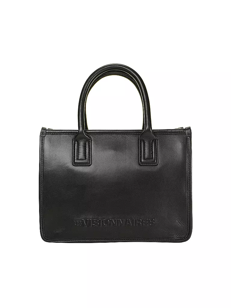 LES VISIONNAIRES | Borsa in pelle - Tote Bag LENA SILKY | Nero