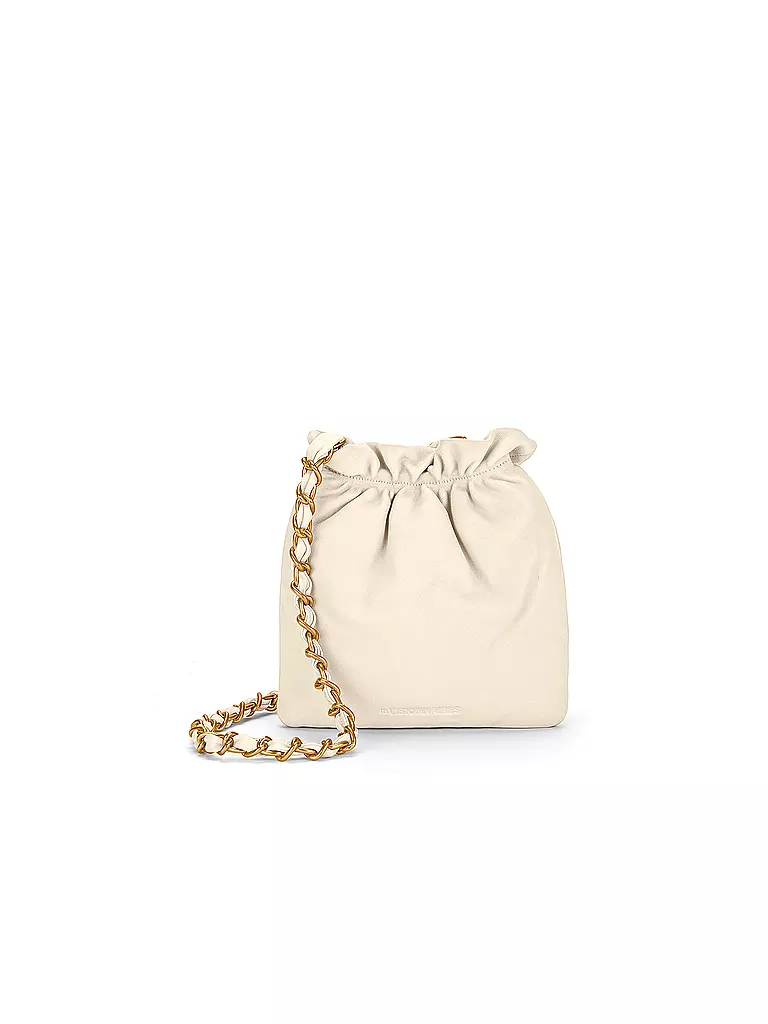 LES VISIONNAIRES | Ledertasche - Bucket Bag LILOU SILKY | Crema