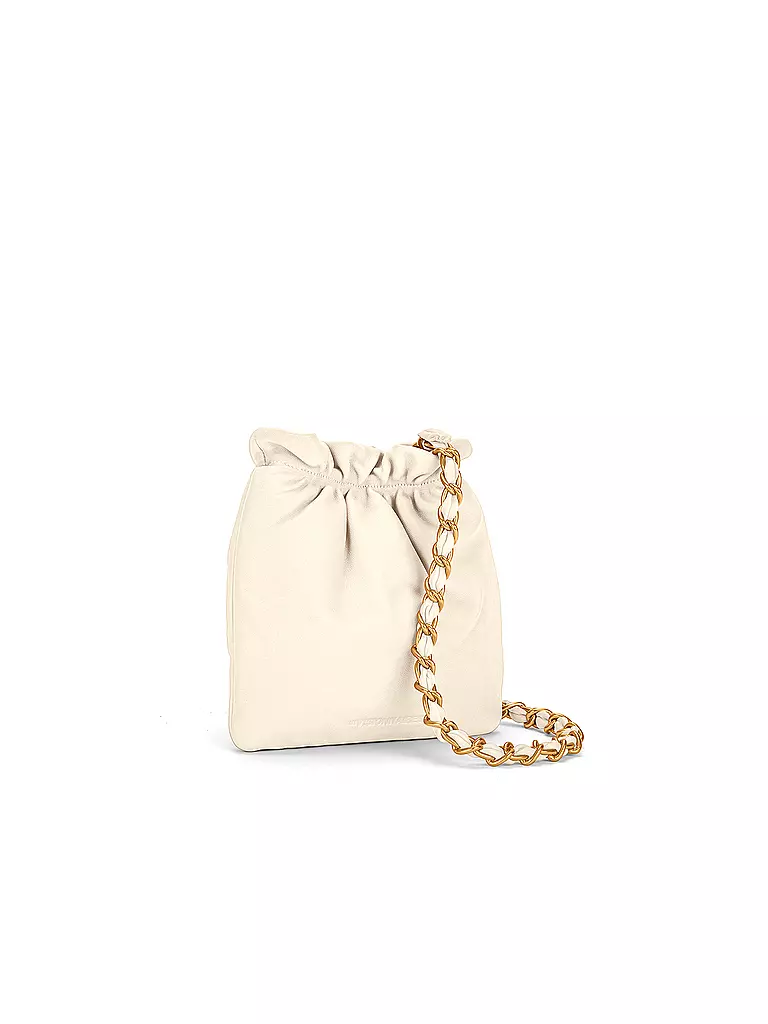 LES VISIONNAIRES | Ledertasche - Bucket Bag LILOU SILKY | Crema