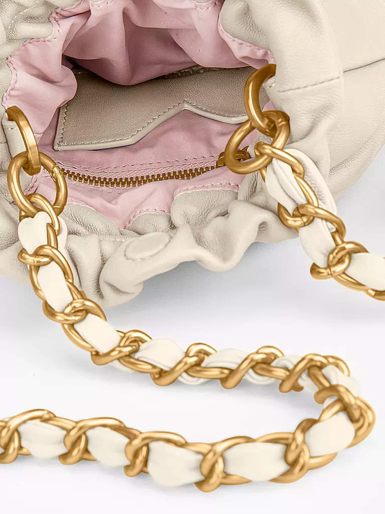 LES VISIONNAIRES | Ledertasche - Bucket Bag LILOU SILKY | Crema