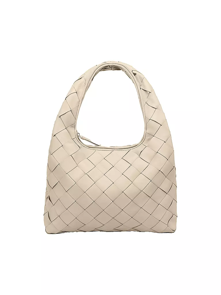 LES VISIONNAIRES | Ledertasche - Hobo JADE WEAVE | Bianco