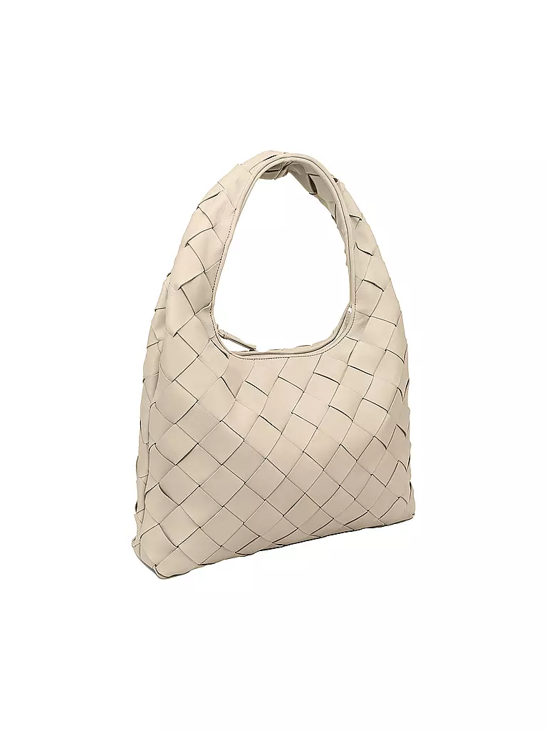 LES VISIONNAIRES | Ledertasche - Hobo JADE WEAVE | Bianco