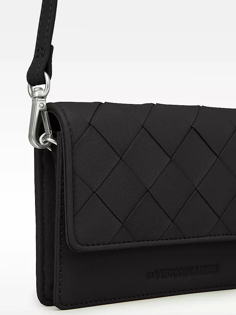 LES VISIONNAIRES | Ledertasche - Mini Bag BRIT WEAVE | Nero