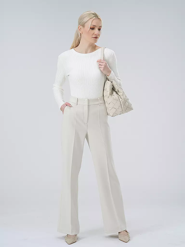 LES VISIONNAIRES | Ledertasche - Shopper ODILE WEAVE | Bianco