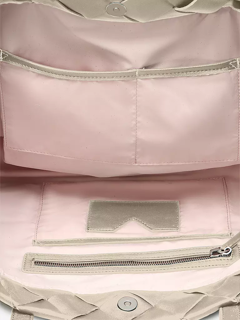 LES VISIONNAIRES | Ledertasche - Shopper ODILE WEAVE | Bianco