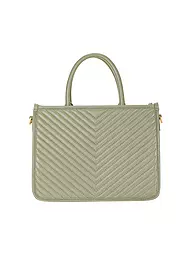LES VISIONNAIRES | Ledertasche - Tot Bag LENA QUILTING | Verde scuro