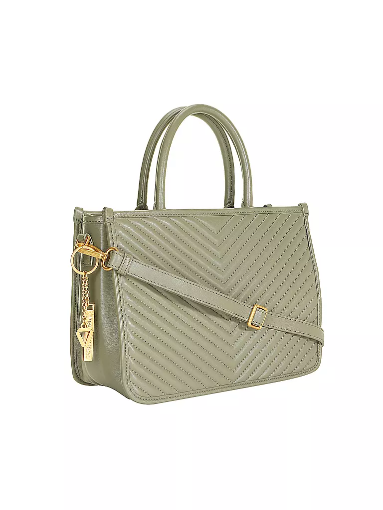 LES VISIONNAIRES | Ledertasche - Tot Bag LENA QUILTING | Verde scuro