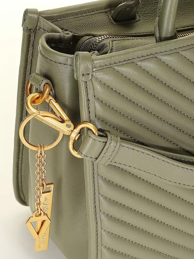 LES VISIONNAIRES | Ledertasche - Tot Bag LENA QUILTING | Verde scuro