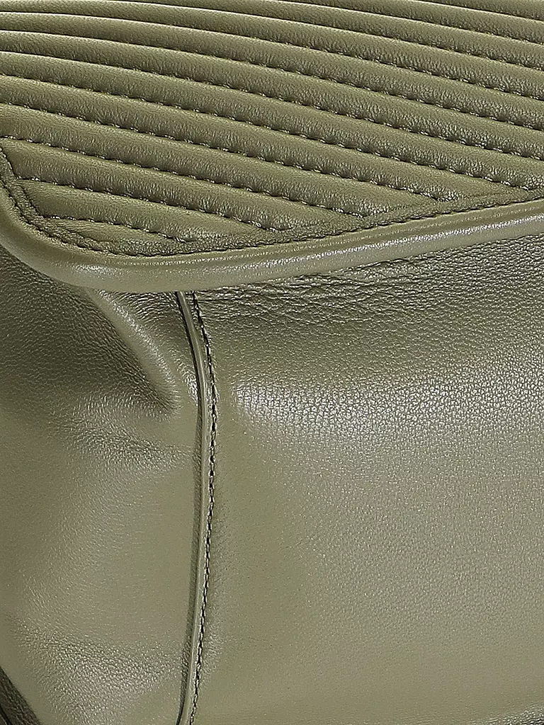 LES VISIONNAIRES | Ledertasche - Tot Bag LENA QUILTING | Verde scuro