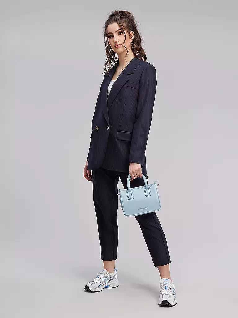 LES VISIONNAIRES | Ledertasche - Tote Bag LENI SILKY Small | Blu chiaro