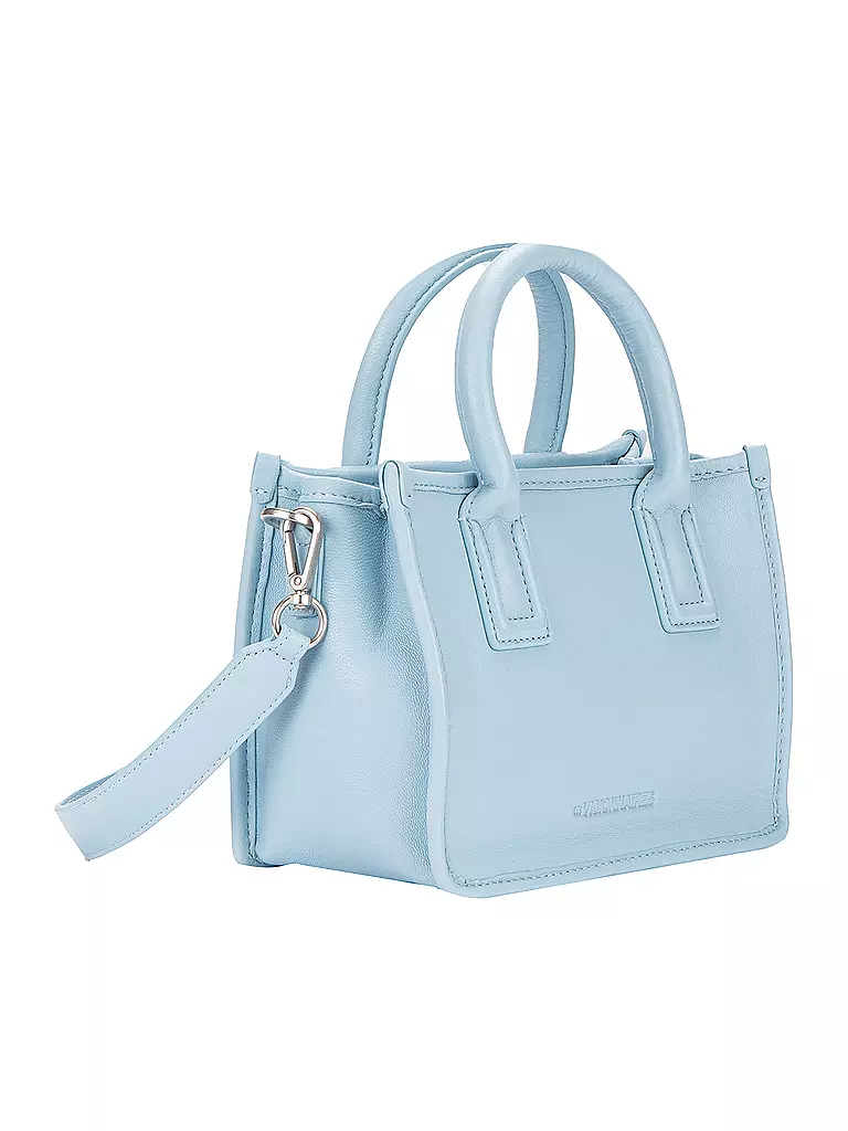 LES VISIONNAIRES | Ledertasche - Tote Bag LENI SILKY Small | Blu chiaro