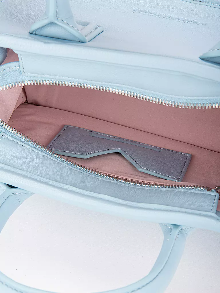 LES VISIONNAIRES | Ledertasche - Tote Bag LENI SILKY Small | Blu chiaro