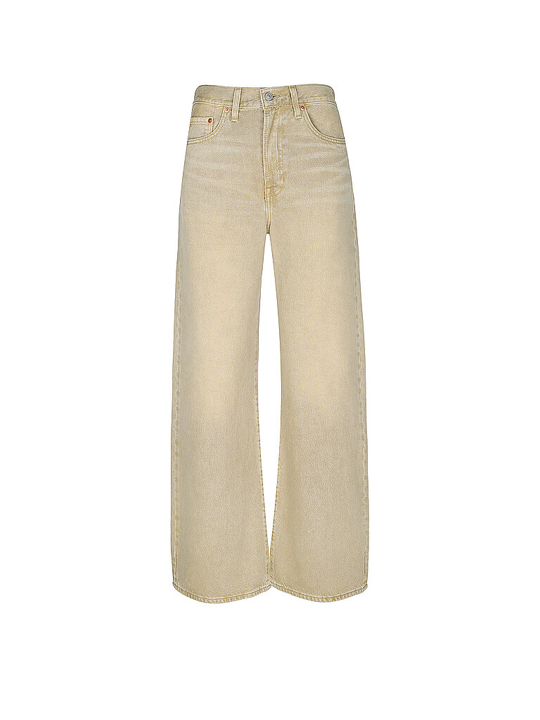 Jeans a gamba larga beige 28/L30