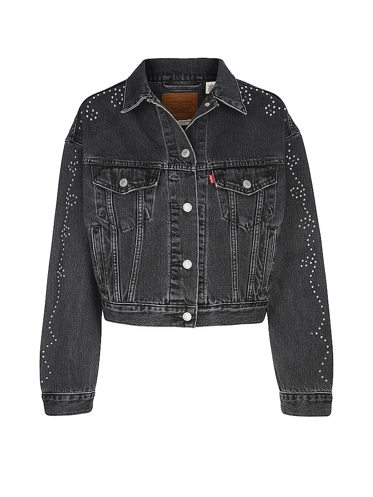 Giacca di jeans SHRUNKEN anni '90 nero L